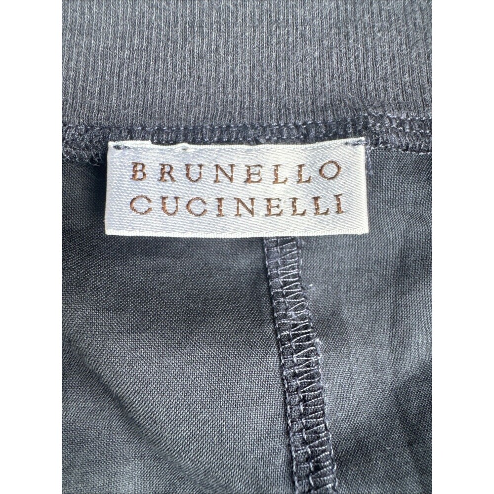 Brunello Cucinelli Blue Tunic Sleeveless V Neck Blouse S Quiet Luxury Cotton - Picture 5 of 14